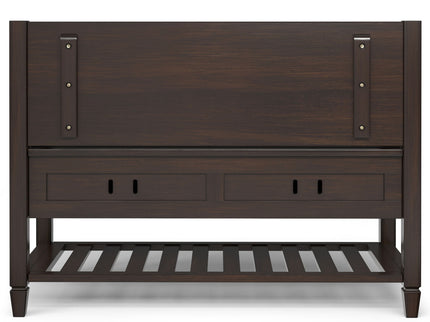 Connaught - Entryway Storage Bench With Shelf - Chestnut