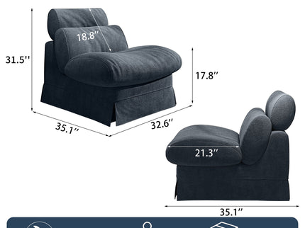 Accent Chair, Soft Medium Firm Upholstery For Living Room