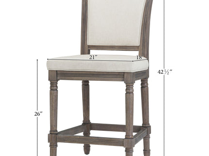 Stool With Upholstered Seat And Back