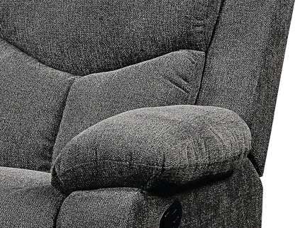 Kalen - Chenille Sofa With Drop Down Table - Gray
