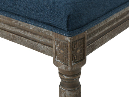 Traditional Style Dining Chair Set With Fabric Upholstery