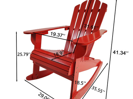 Reclining Outdoor Rocking Adirondack Chair