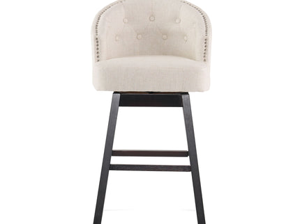 360 Degree Swivel Bar Stool With Stunning Nailhead Trim (Set of 2)