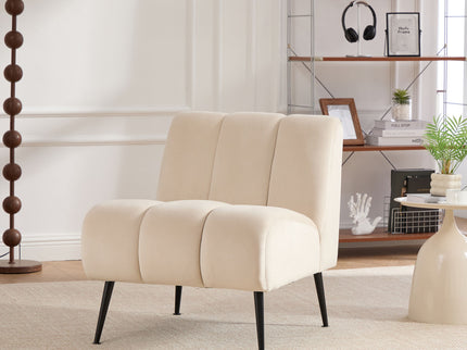 Upholstered Armless Chair For Living Room