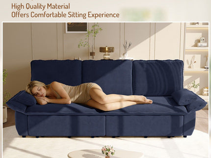 King Size Pull Out Sofa Bed, 3 In 1 Convertible Multifunctional