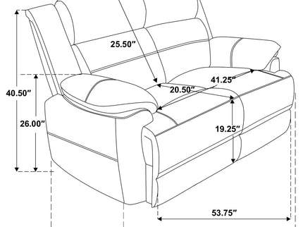 Worthington - Padded Arm Loveseat - Dark Brown