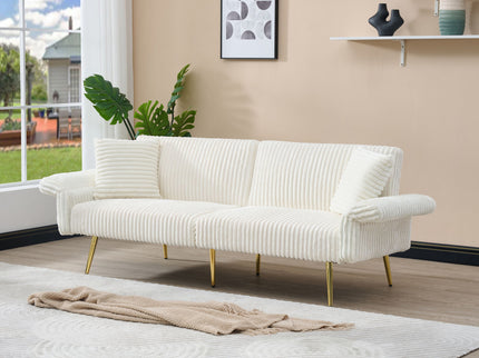Luxury Foldable Double Sofa Bed With Folding Armrests