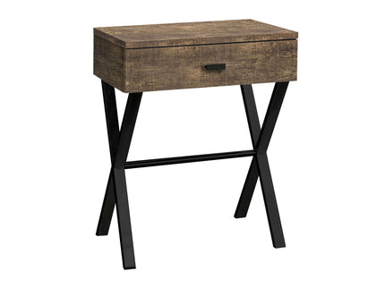 Accent Side X Table, Storage Drawer, Contemporary & Modern