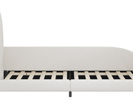 Upholstered Rabbit-Shape Princess Bed With Headboard And Footboard
