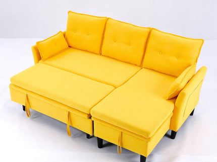 L-Shaped Reversible Chaise Sectional Sofa With Storage