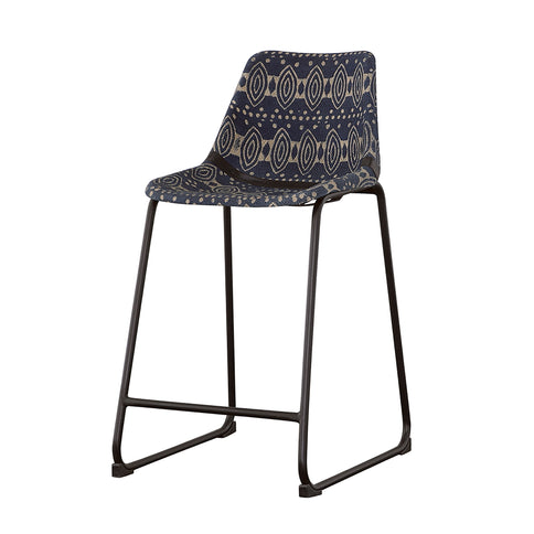 Claire - Canvas Upholstered Counter Chair (Set of 2) - Blue