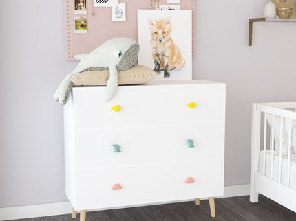 3 Drawer Dresser, Storage Cabinet With Anti Tip Safety