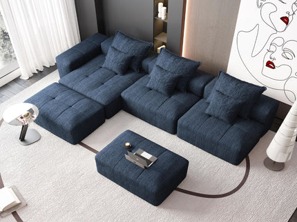 Modern Oversized Diy Combination Modular Sectional Sofa & Pillows