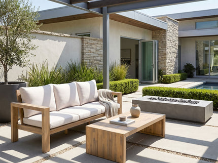 3 Seater Patio Set, Outdoor Sofa & Coffee Table Set