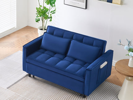 Sofa Bed With Pockets, 3 In 1 Convertible For Living Room