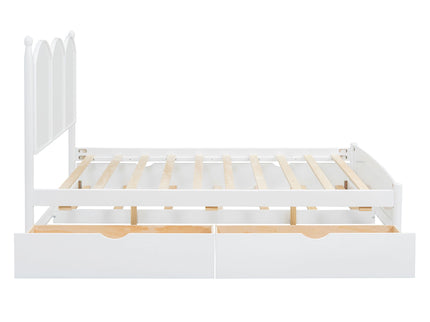 Platform Bed With With 2 Big Drawers And Trundle