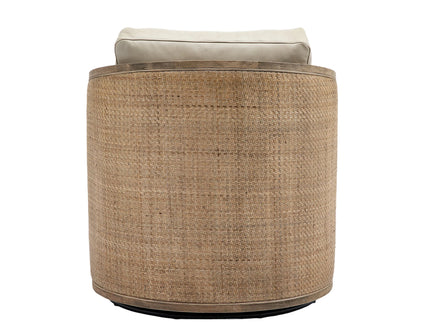 Barrel, Comfy Round Accent Sofa Chair With 360 Degree Swivel, Leisure Arm