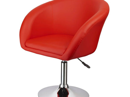 Adjustable Swivel Barrel Chair For Dining Room - Red