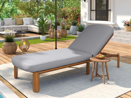 Outdoor Chaise Lounge With Adjustable Backrest