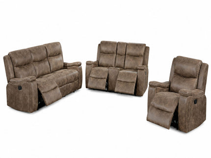 Modern Manual Motion Living Room Set With Hidden Cup Holders