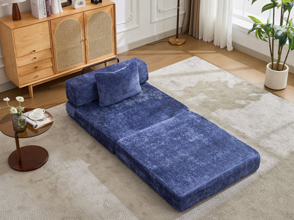 Convertible Floor Sofa Bed With Fixed Shape Frame For Living Room