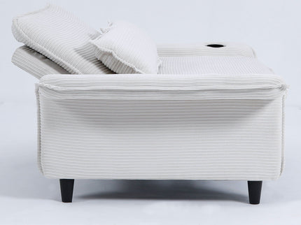 Modern Fabric Multi-Functional Sofa Bed With Adjustable Armrests And Backrests