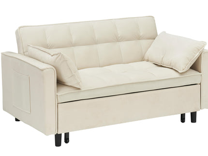 Sofa Bed With Pockets, 3 In 1 Convertible For Living Room