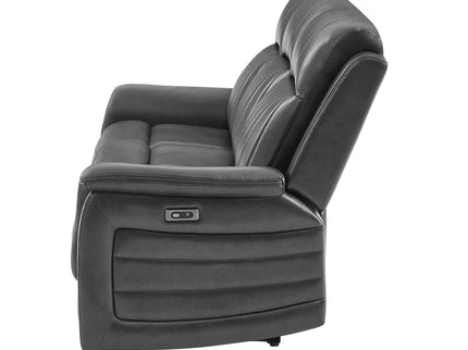 Ian - Power Reclining Sofa With LED & Global Surround System - Charcoal