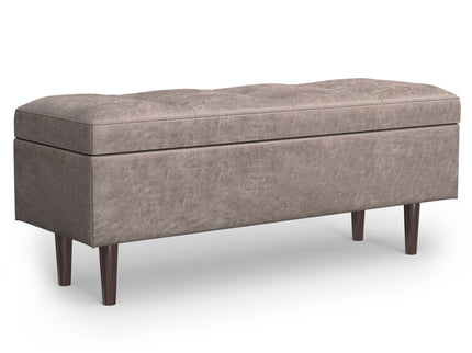Shay - Large Square Coffee Table Storage Ottoman Mid-Century Style