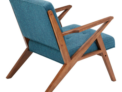 Lounge Chair With Tufted Upholstery And Solid Frame