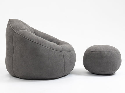Bedding Bean Bag Sofa Chair High Pressure Foam With Footrest