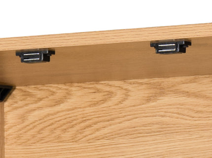 Fluted Kitchen Pantry Cabinet With 3 Keyboard Drawers & 6 Door Shelves Adjustable