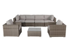Dark Gray / 4 Pc. 4 Seater Sectional, 2 Chairs, Table
