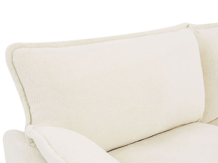 Modern Loveseat Sofa, Upholstered Couch With Side Storage Pockets
