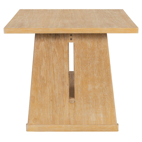 Dining Set With Rectangular Table, 4 Upholstered Chairs & 1 Padded Bench