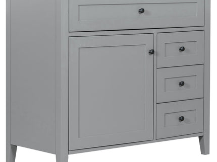 Bathroom Vanity With Sink, Cabinet With 3 Drawers And Adjustable Shelf