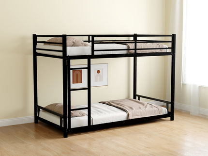 Bunk Bed With Noise Reduction And Safety Guardrail