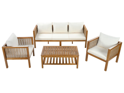 Patio Set Outdoor With Coffee Table And Cushions