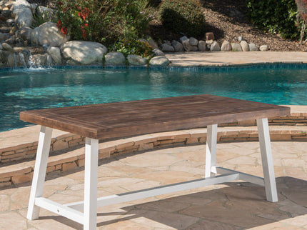 Outdoor Sandblast Finish Acacia Wood Dining Table