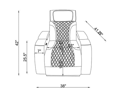 Julian - Power Recliner With Power Headrest And LED Lighting - Silver