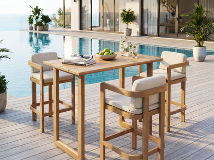 Outdoor Patio Bar Table - Natural