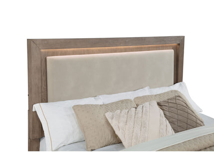 Gibbons - LED Storage Bed With Upholstered Headboard