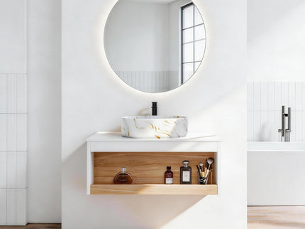 Floating Bathroom Vanity With Vessel Sink