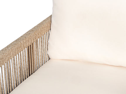 Modern Outdoor Woven Lounge Chair With Solid Wood Frame - Teak