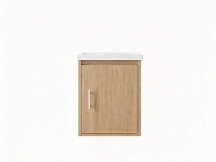 Floating Bathroom Vanity Combo, Wall Mounted Cabinet With Sink & Soft Close Doors For Small Bathrooms