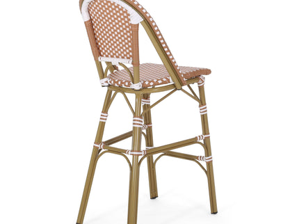Outdoor Pe Rattan French Barstool Set