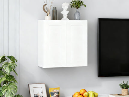 Shaker Wall Cabinet With Soft Close Hinges, Adjustable Shelves, Double Door
