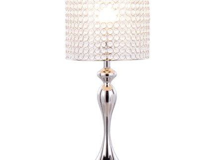 Ashland - Contemporary Table Lamp Round Clear Crystal Beads (Set of 2) - Polished Nickel