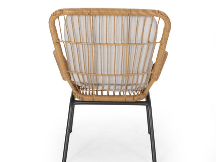 Outdoor Wicker Club Chair With Cushions (Set of 2)