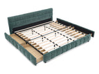 Dark Green / King / 4 Drawers